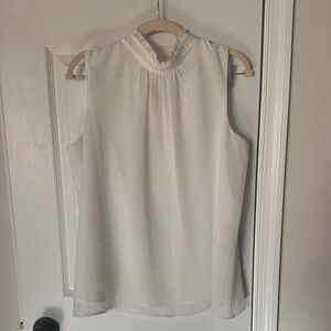 Karl Lagerfeld Ivory Sleeveless Blouse